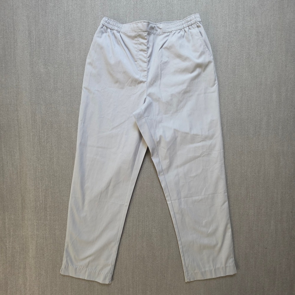 The TOG Shop Pants Women 12P Gray Elastic Waist Cotton Blend Petites